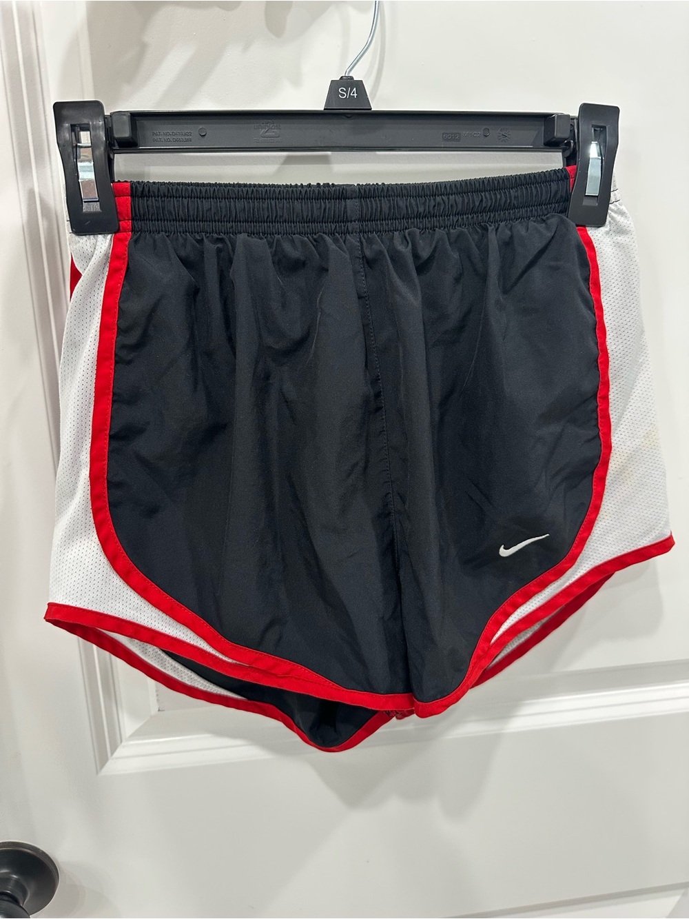 Nike Black and Red Athletic Running Shorts